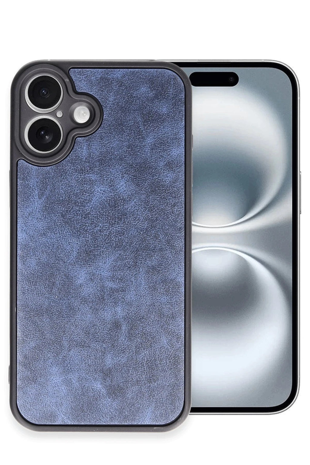 Mey İthalat® iPhone 16 Plus Kılıf Aras Deri Kapak - Lacivert