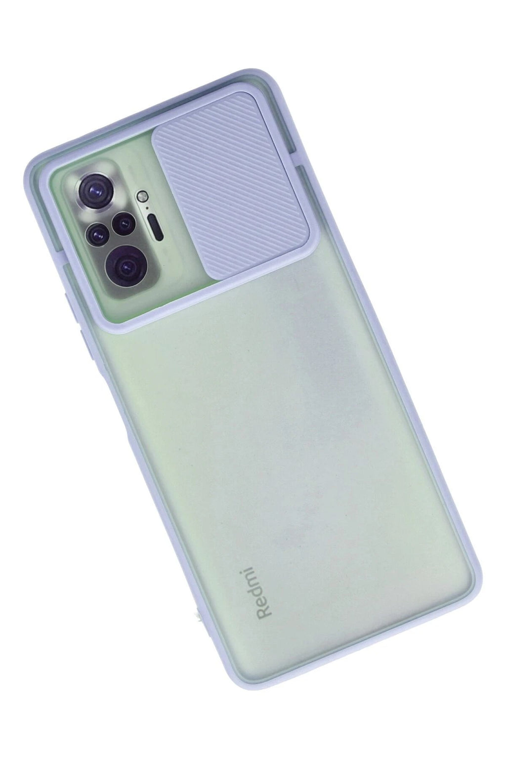 Mey İthalat® Redmi Note 10 Pro Kılıf Palm Buzlu Kamera Sürgülü Silikon - Lila