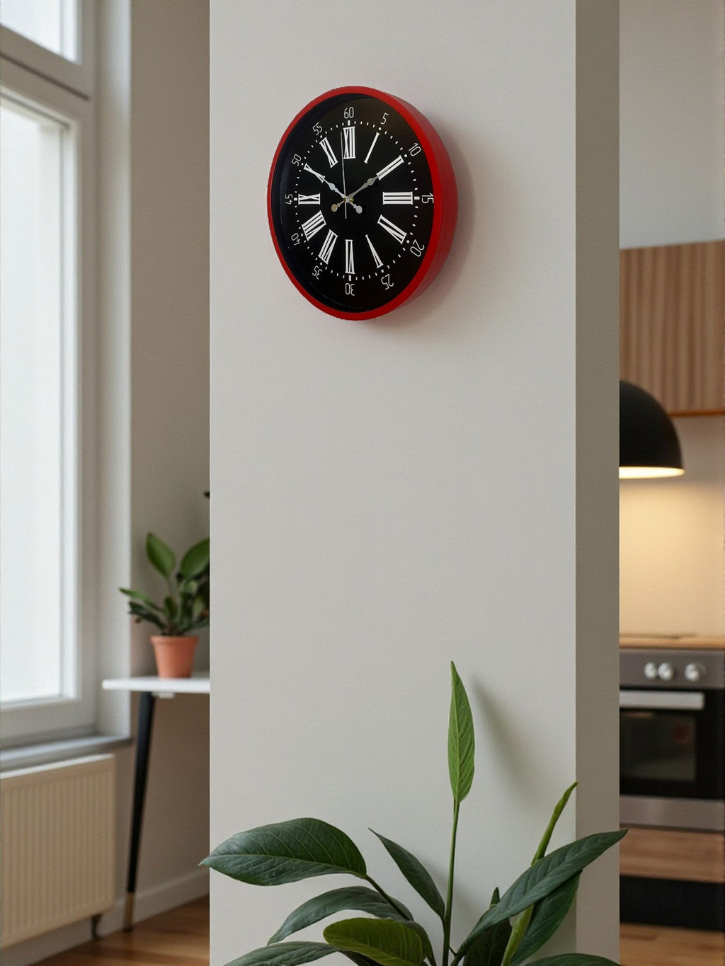 36 Cm Kırmızı Asil Duvar Saati