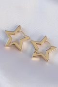 Mey İthalat® Pirinç Gold Renk Yıldız Küpe