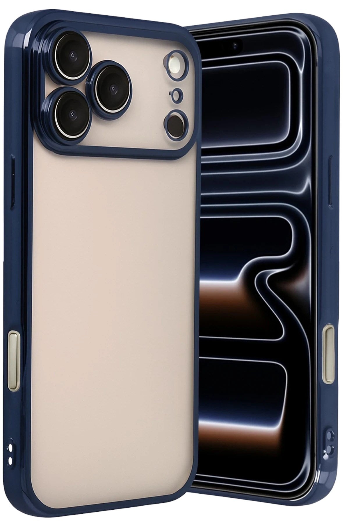 Mey İthalat® iPhone 17 Pro Max Lensli Silikon - Lacivert