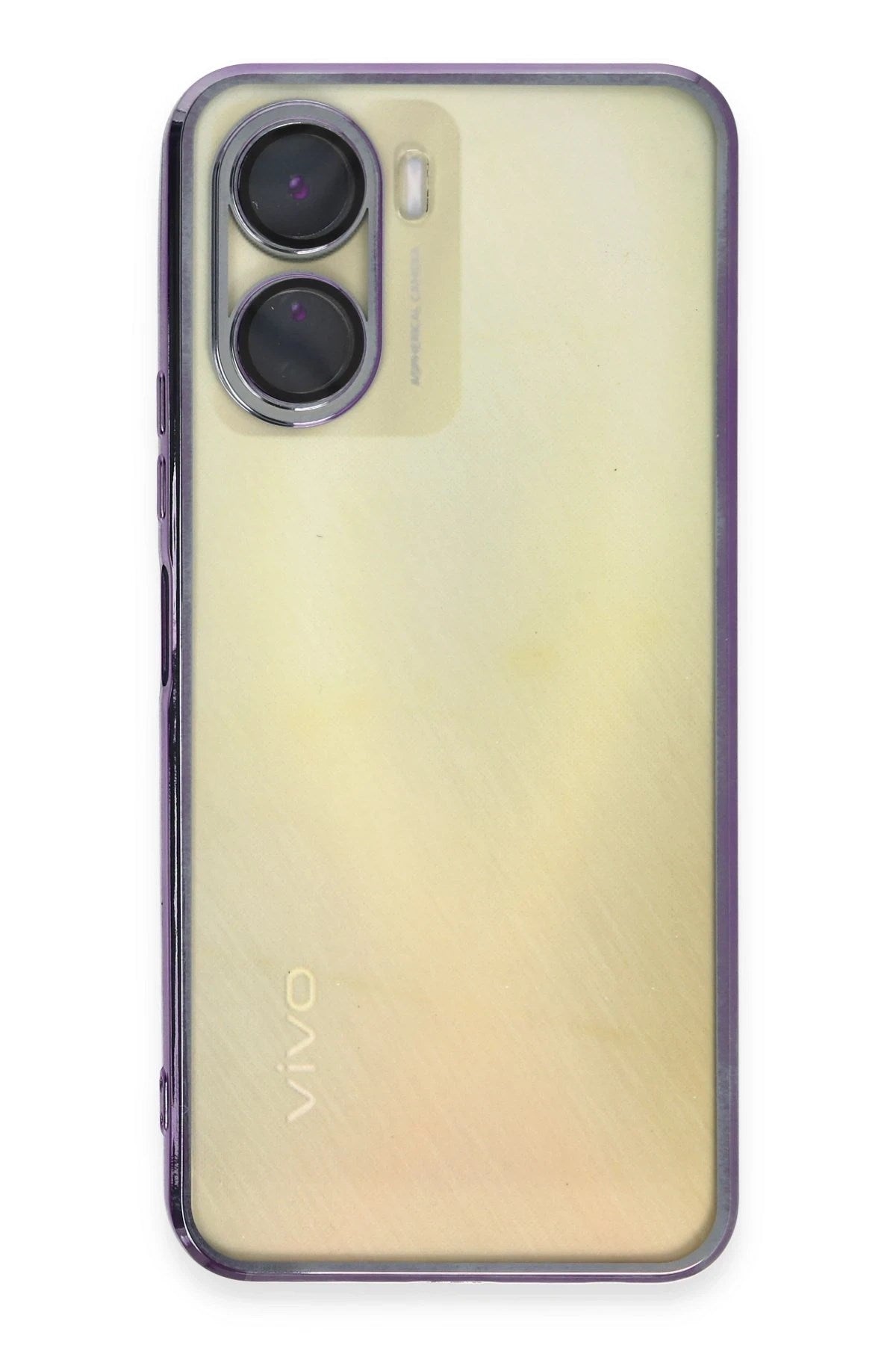 Mey İthalat® Vivo Y16 Kılıf Lensli Silikon - Mor