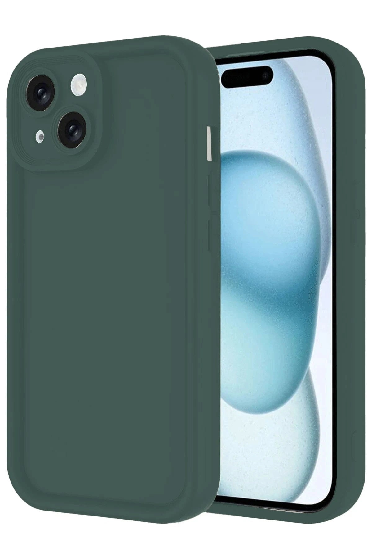Mey İthalat® iPhone 14 Kılıf Viera Silikon - Koyu Yeşil