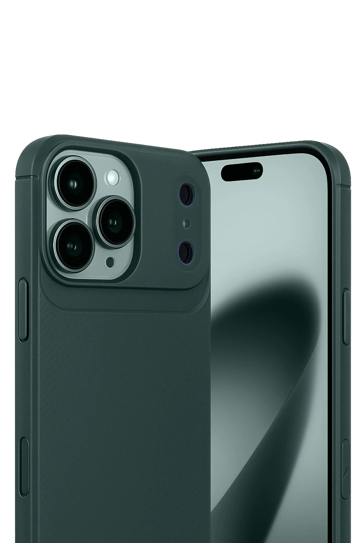 Mey İthalat® iPhone 17 Pro Max Auto Focus Karbon Kapak - Koyu Yeşil