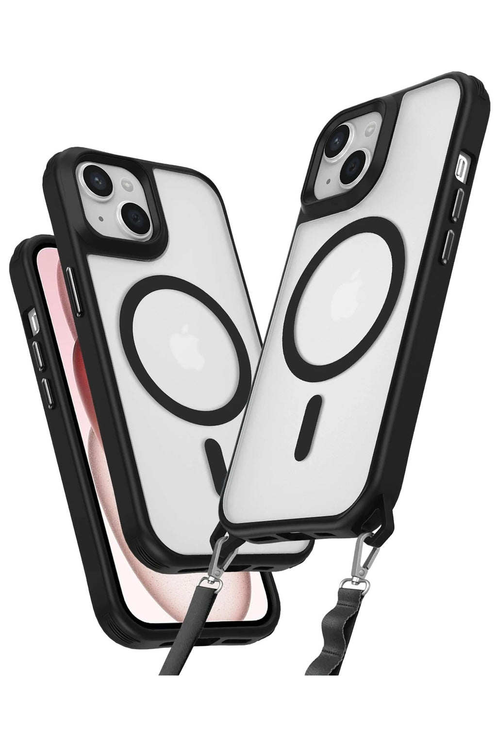 Mey İthalat® iPhone 15 Kılıf Enka Magsafe Silikon Kılıf - Siyah