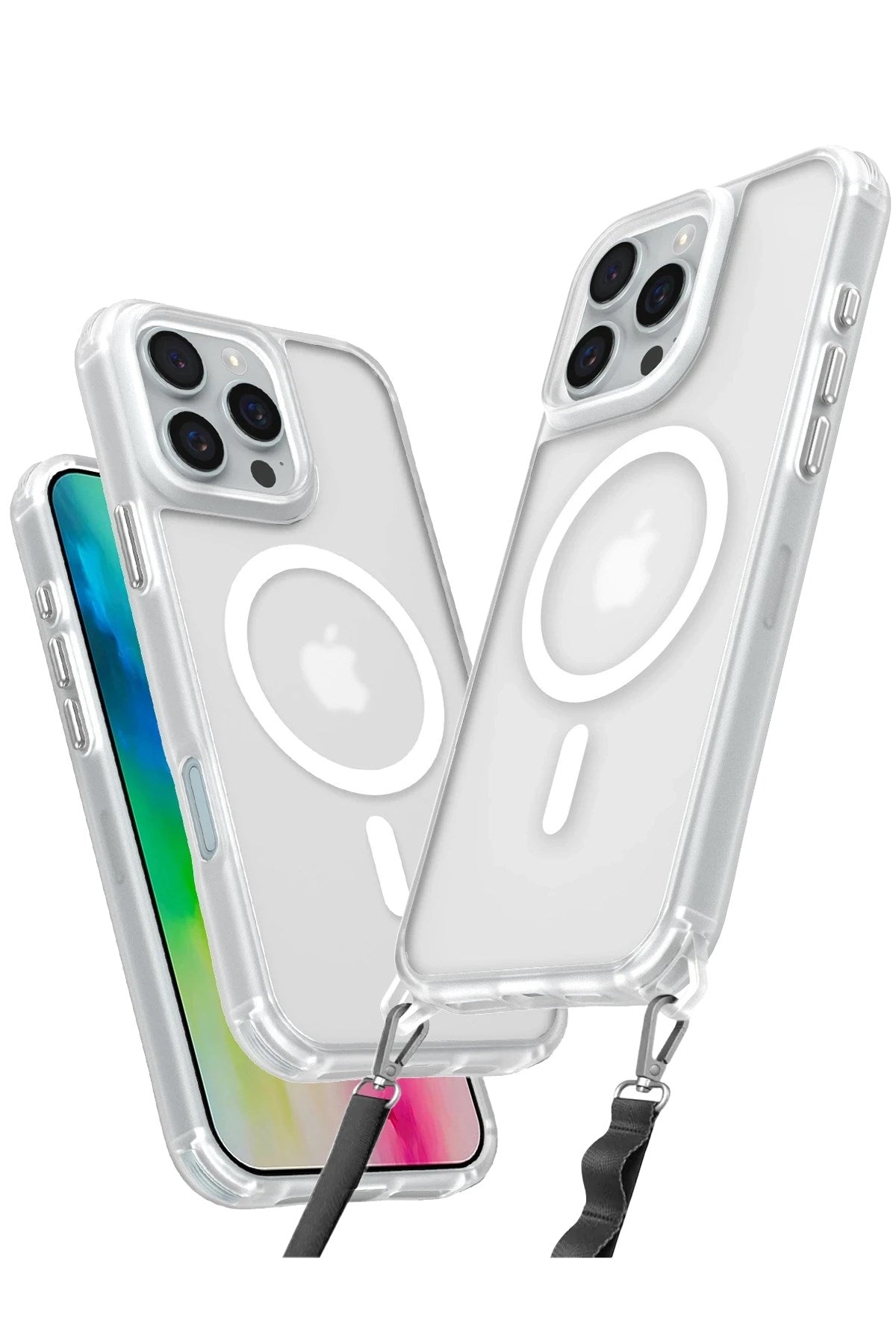 Mey İthalat® iPhone 16 Pro Max Kılıf Enka Magsafe Silikon Kılıf - Şeffaf