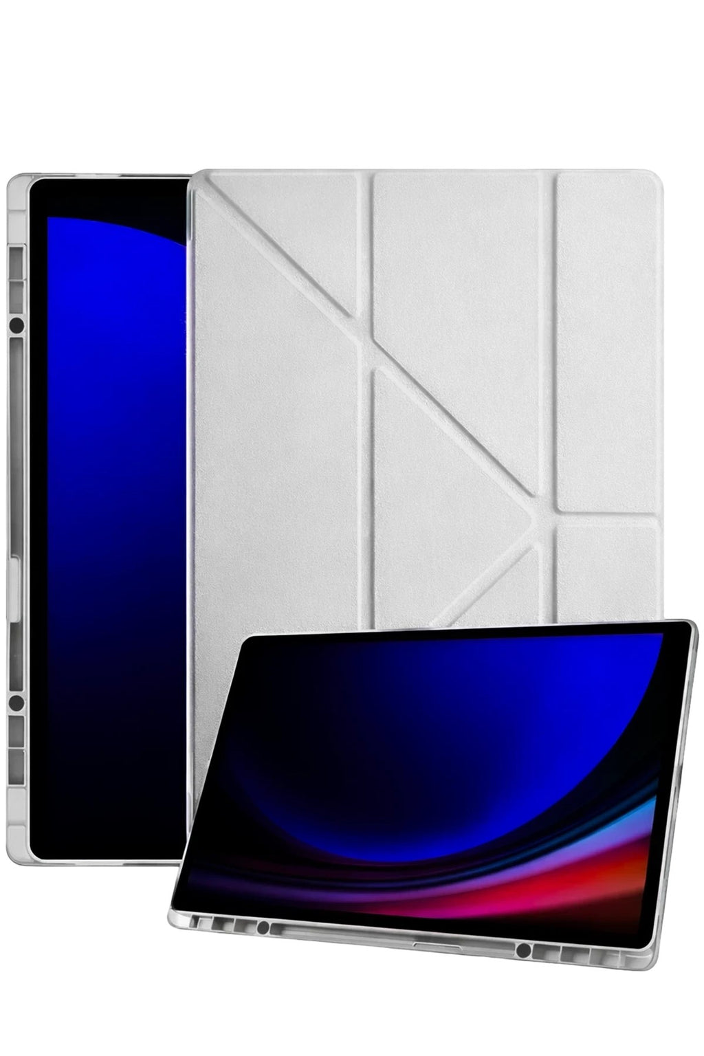 Mey İthalat® Samsung Galaxy Tab A11 Plus Kalemlikli Mars Tablet Kılıfı - Gri