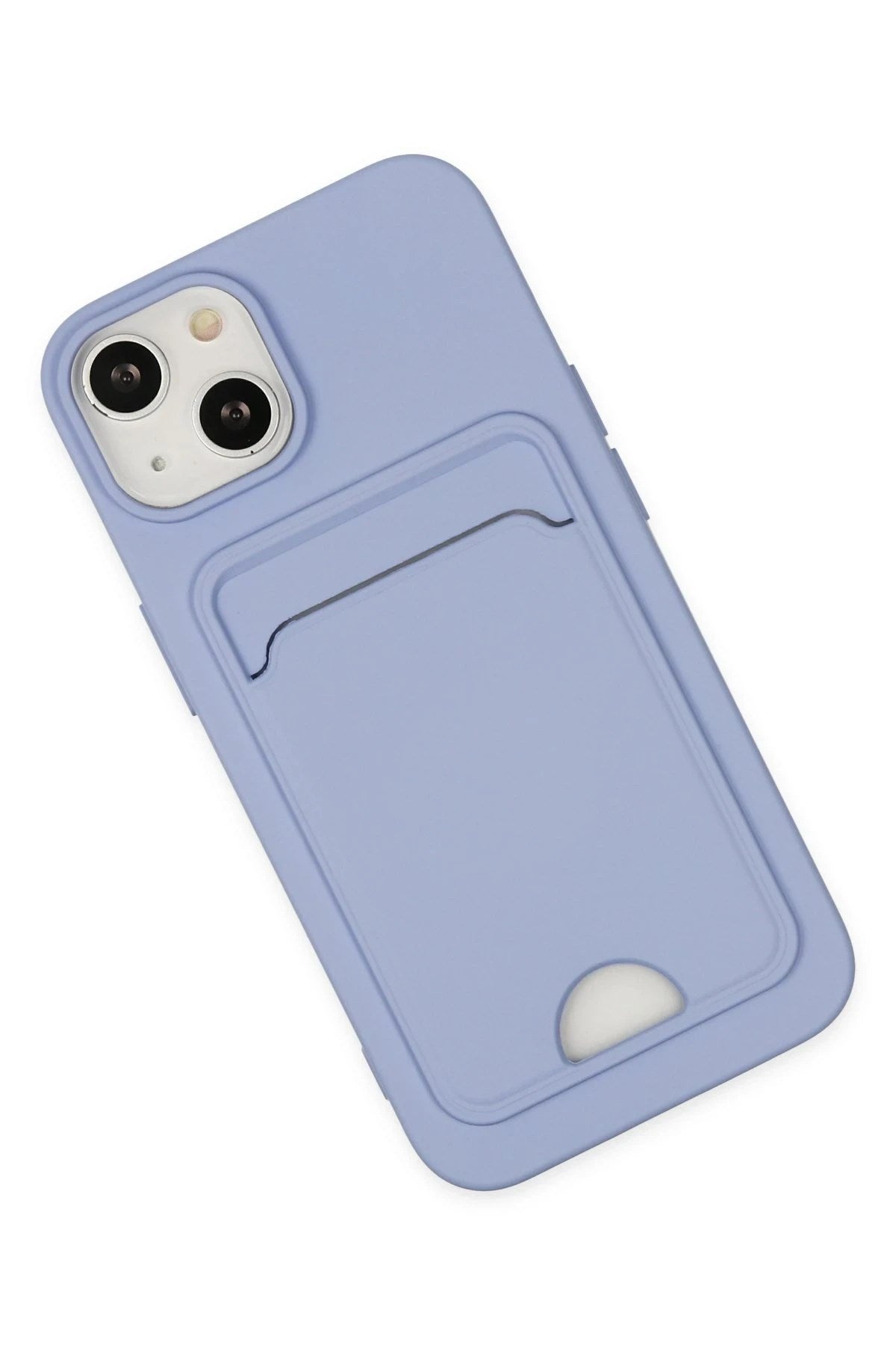 Mey İthalat® iPhone 14 Plus Kılıf Kelvin Kartvizitli Silikon - Lila