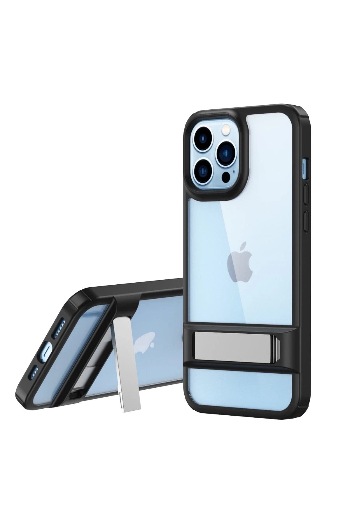 Mey İthalat® iPhone 13 Pro Max Kılıf Rolet Stand Kapak - Siyah