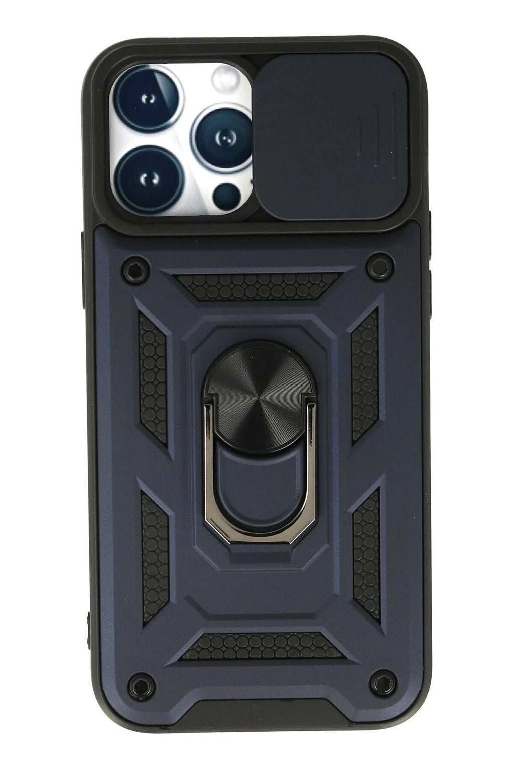 Mey İthalat® iPhone 13 Pro Kılıf Pars Lens Yüzüklü Silikon - Lacivert