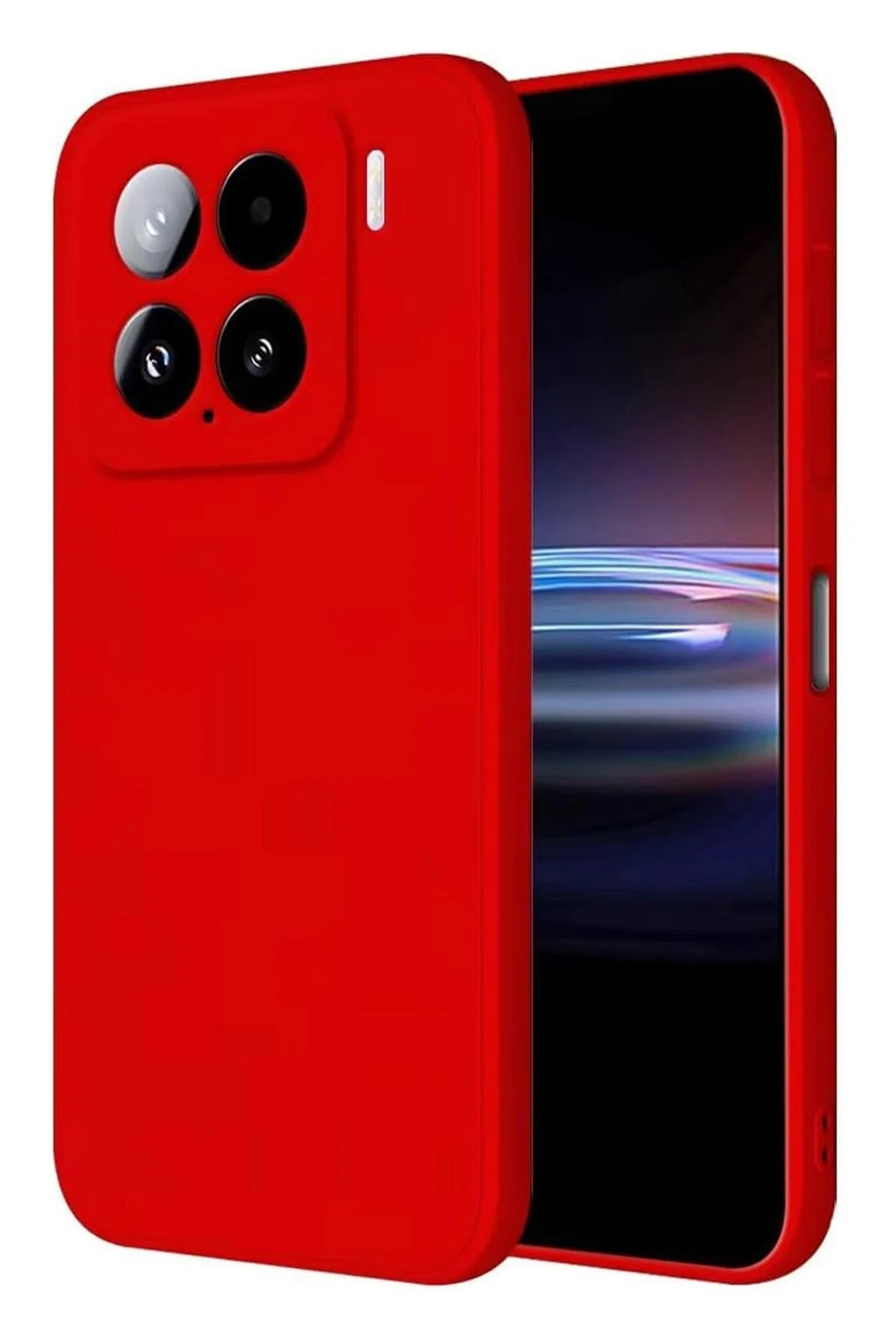 Mey İthalat® Mi 15 Kılıf Nano içi Kadife Silikon - Kırmızı