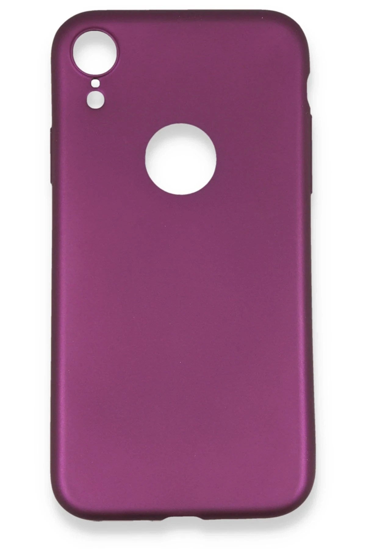 Mey İthalat® iPhone XR Kılıf First Silikon - Mürdüm