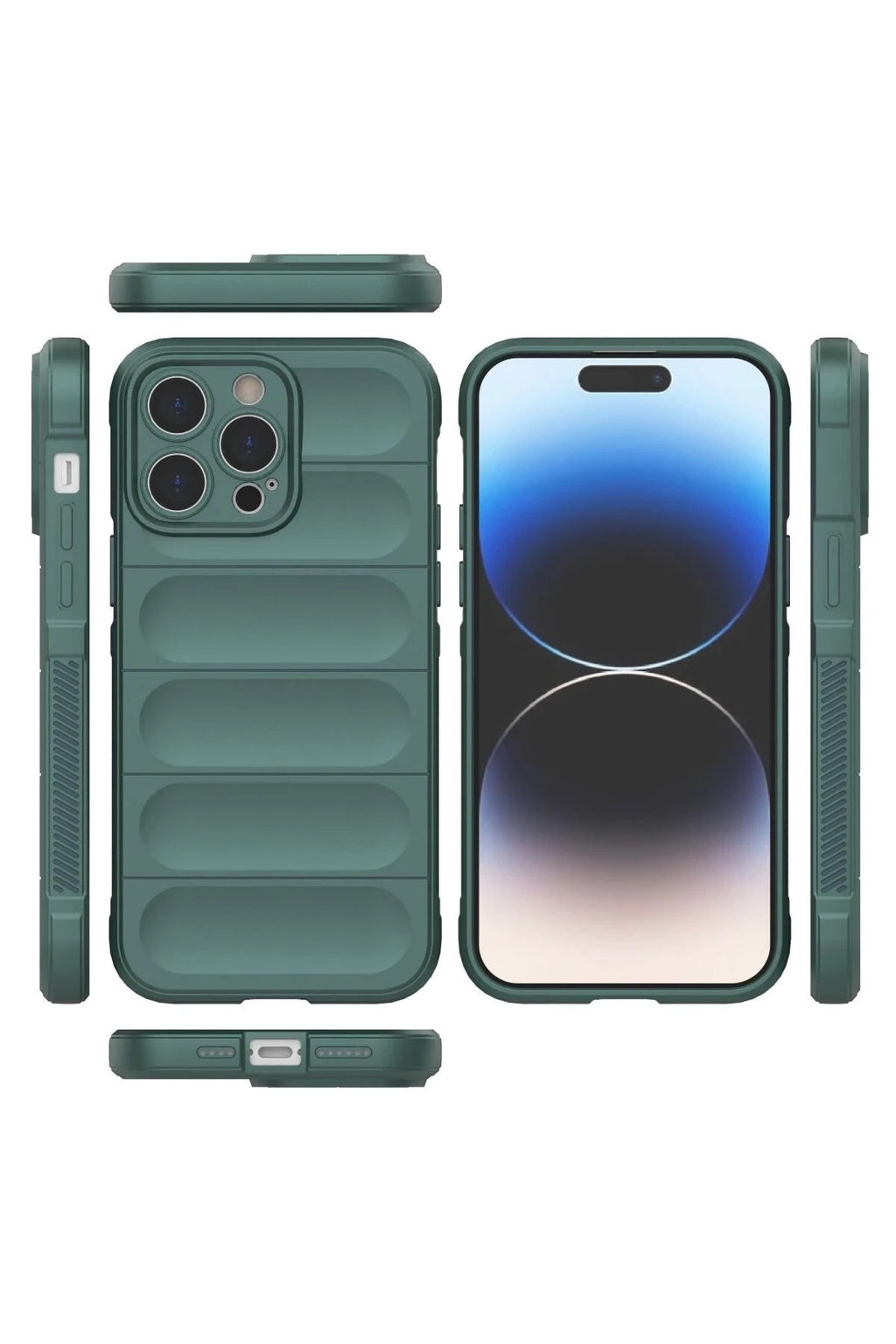 Mey İthalat® iPhone 14 Pro Kılıf Optimum Silikon - Koyu Yeşil