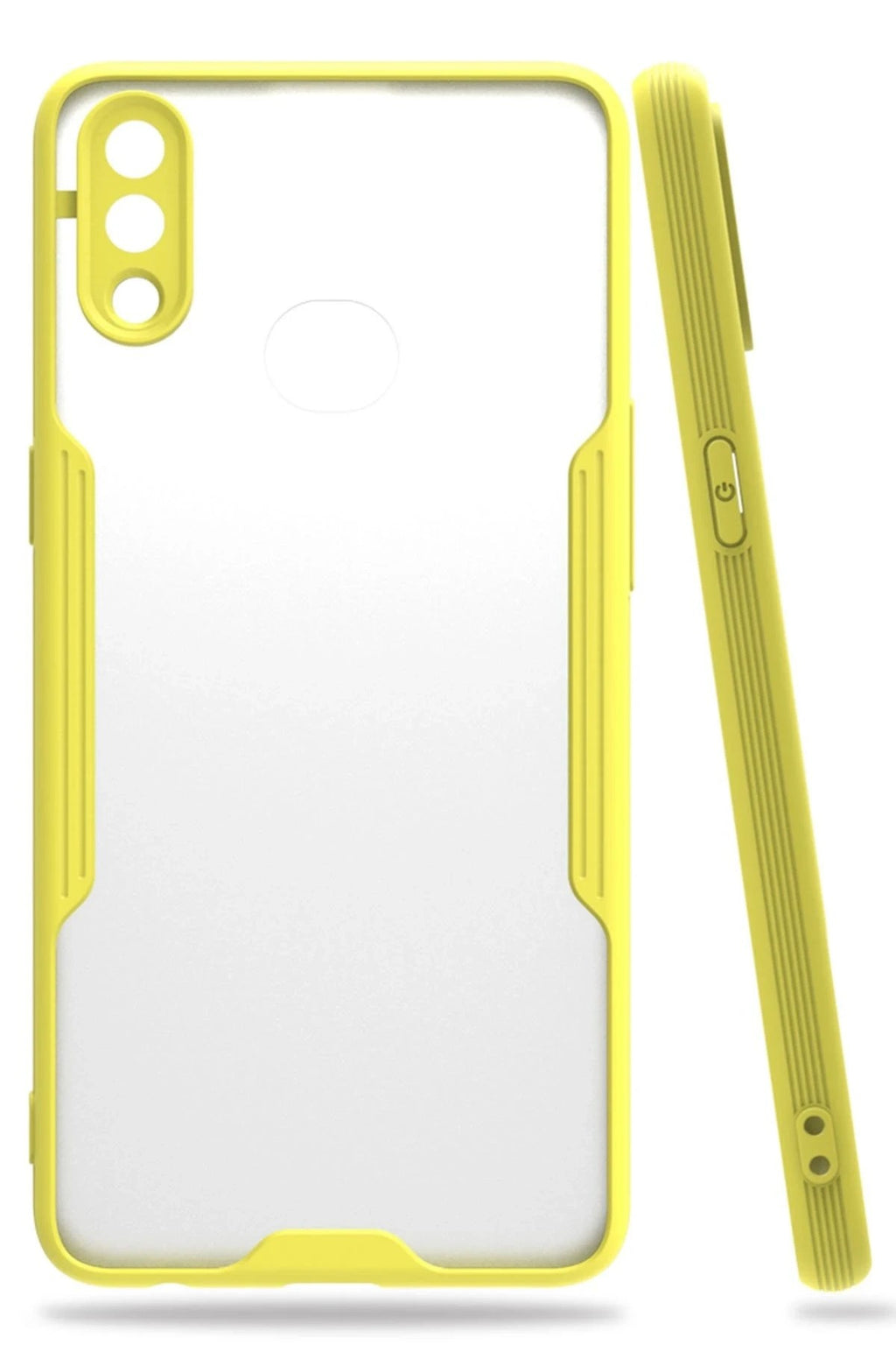 Mey İthalat® Samsung Galaxy A10S Kılıf Platin Silikon - Sarı