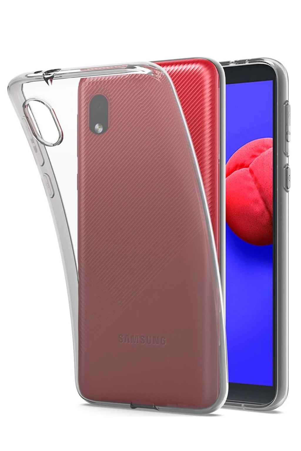 Mey İthalat® Samsung Galaxy A01 Core Kılıf Lüx Şeffaf Silikon