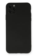 Mey İthalat® iPhone 11 Pro Max Kılıf Nano içi Kadife Silikon - Siyah