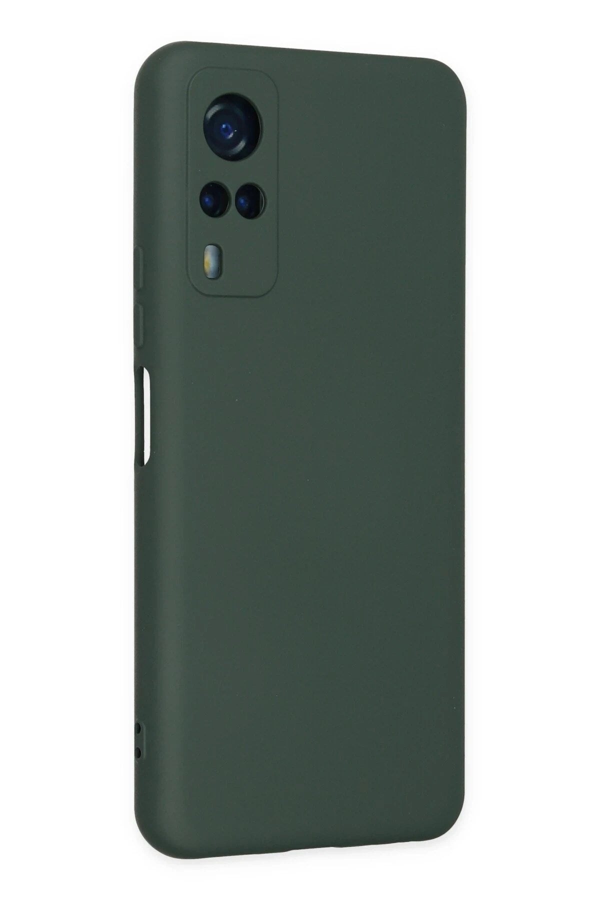 Mey İthalat® Vivo Y53S Kılıf Nano içi Kadife Silikon - Koyu Yeşil
