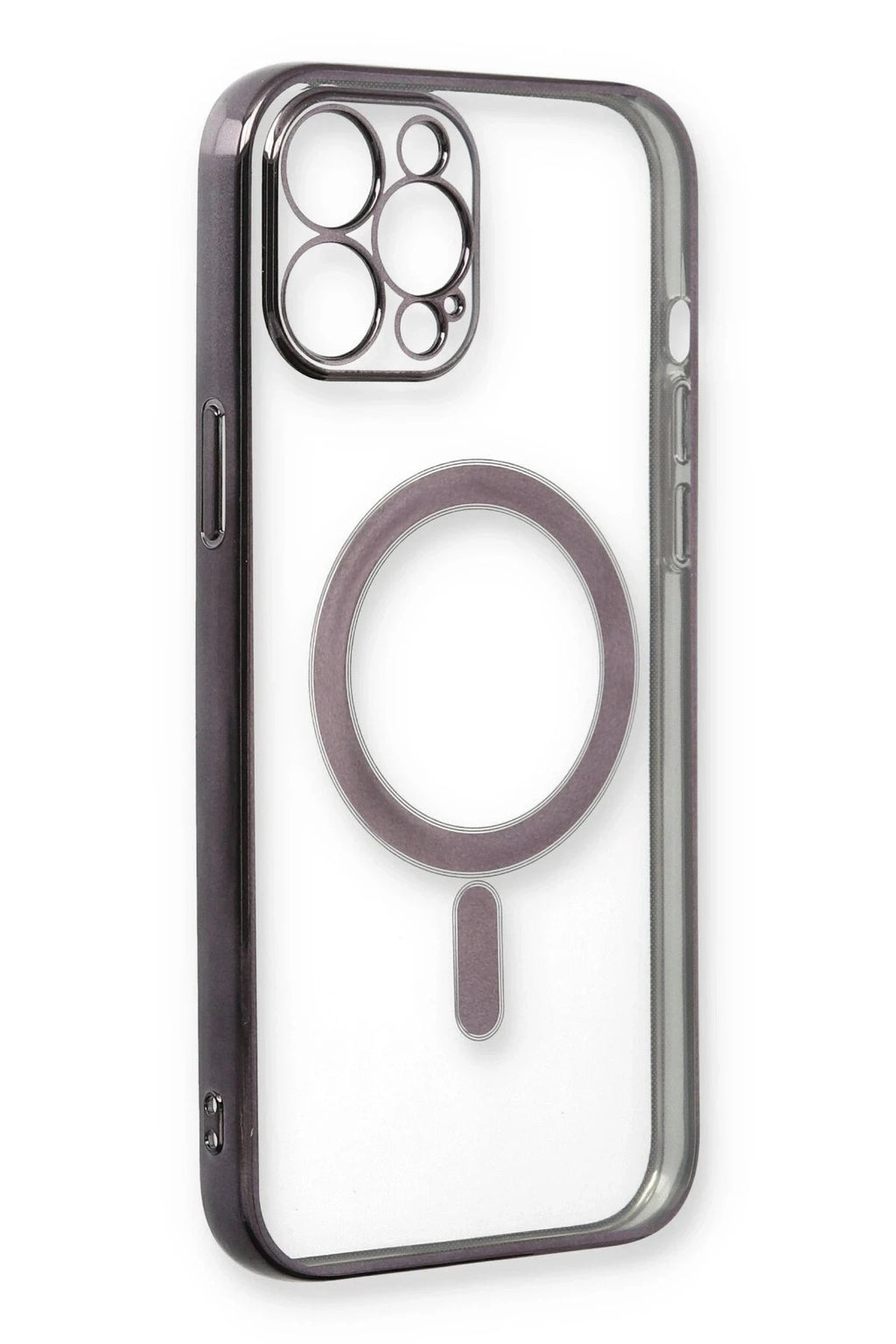 Mey İthalat® iPhone 12 Pro Kılıf Magneticsafe Lazer Silikon - Siyah