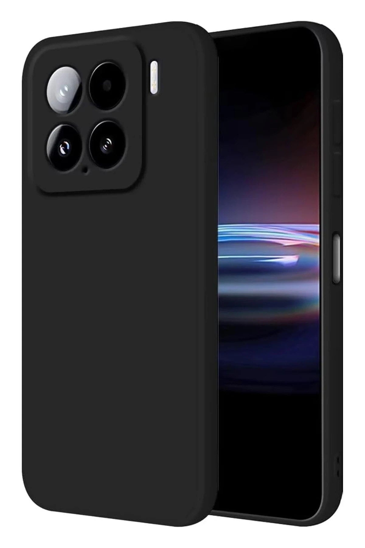 Mey İthalat® Mi 15 Pro Kılıf Nano içi Kadife Silikon - Siyah