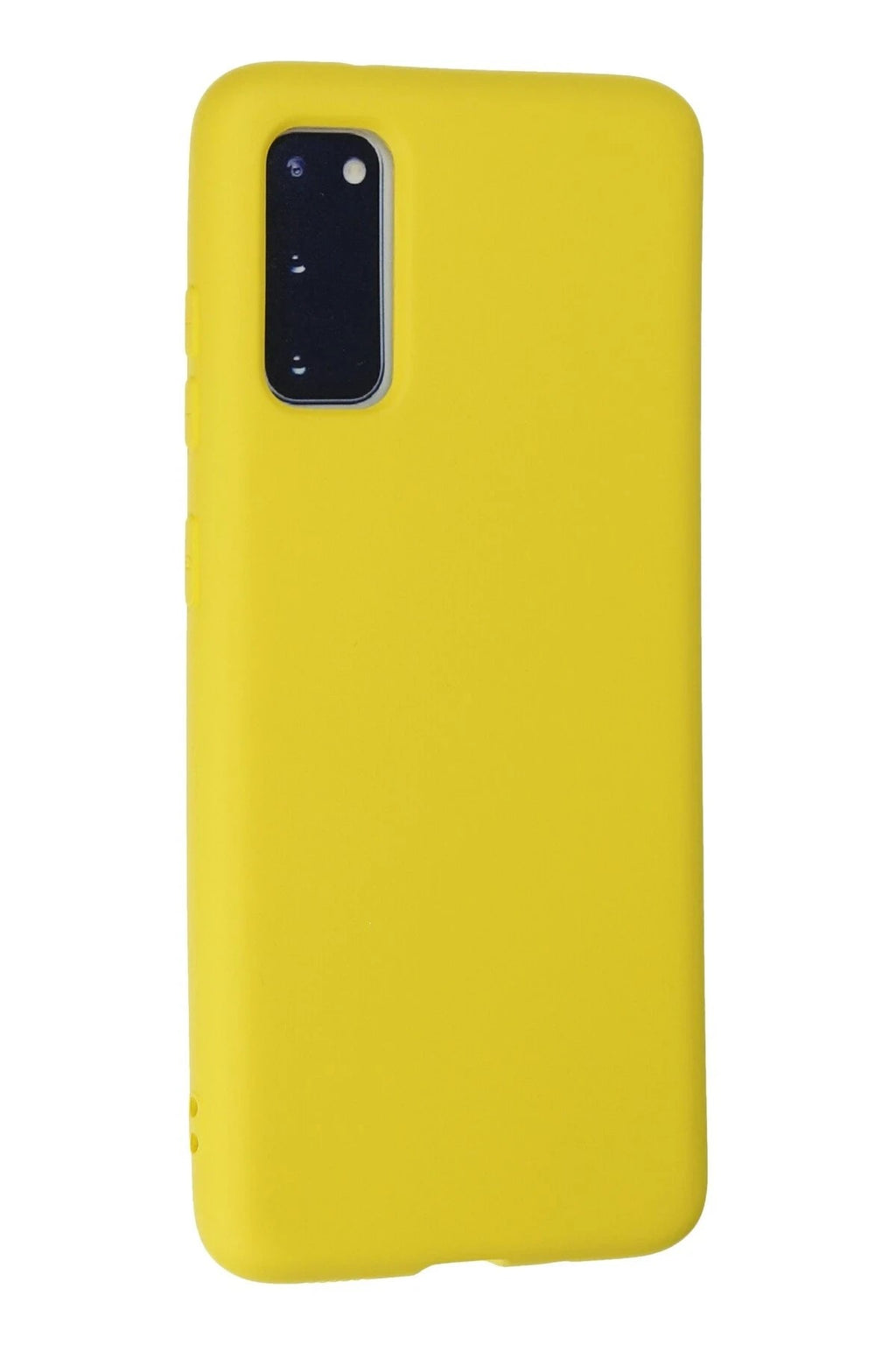 Mey İthalat® Samsung Galaxy S20 Kılıf Nano içi Kadife Silikon - Sarı