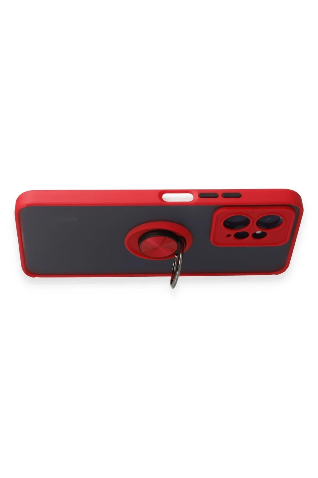 Mey İthalat® Redmi Note 12 4G Kılıf Montreal Yüzüklü Silikon Kapak - Kırmızı
