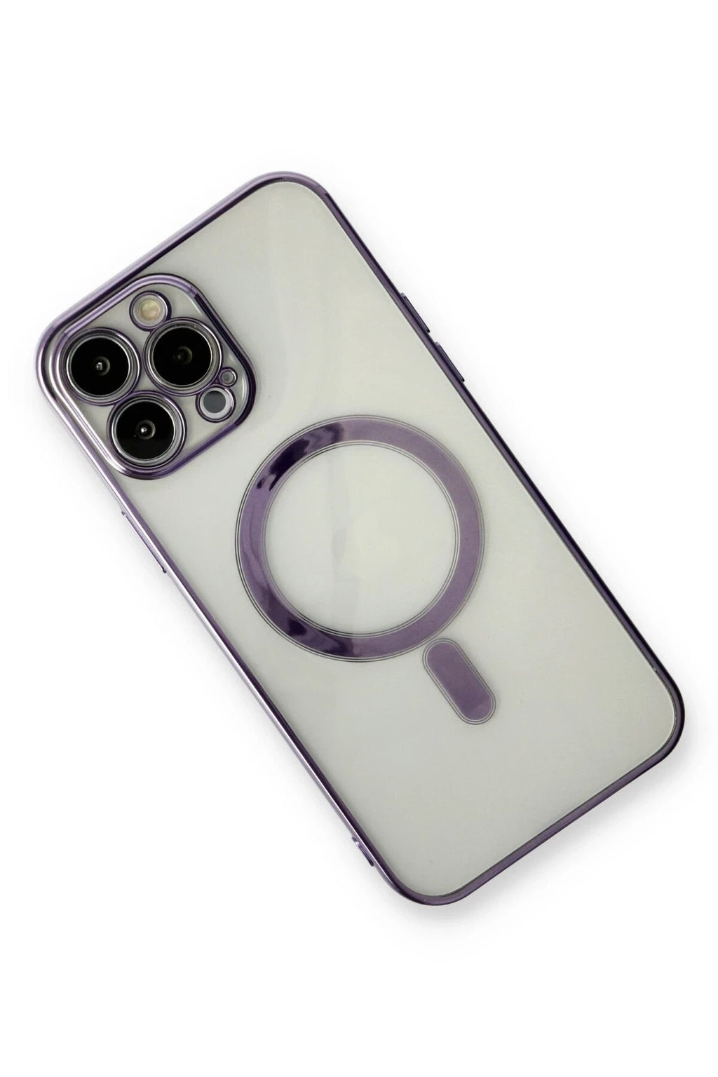 Mey İthalat® iPhone 13 Pro Kılıf Magneticsafe Lazer Silikon - Mor