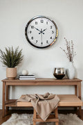 Modern Klasik 40 Cm Krom Metal Duvar Saati