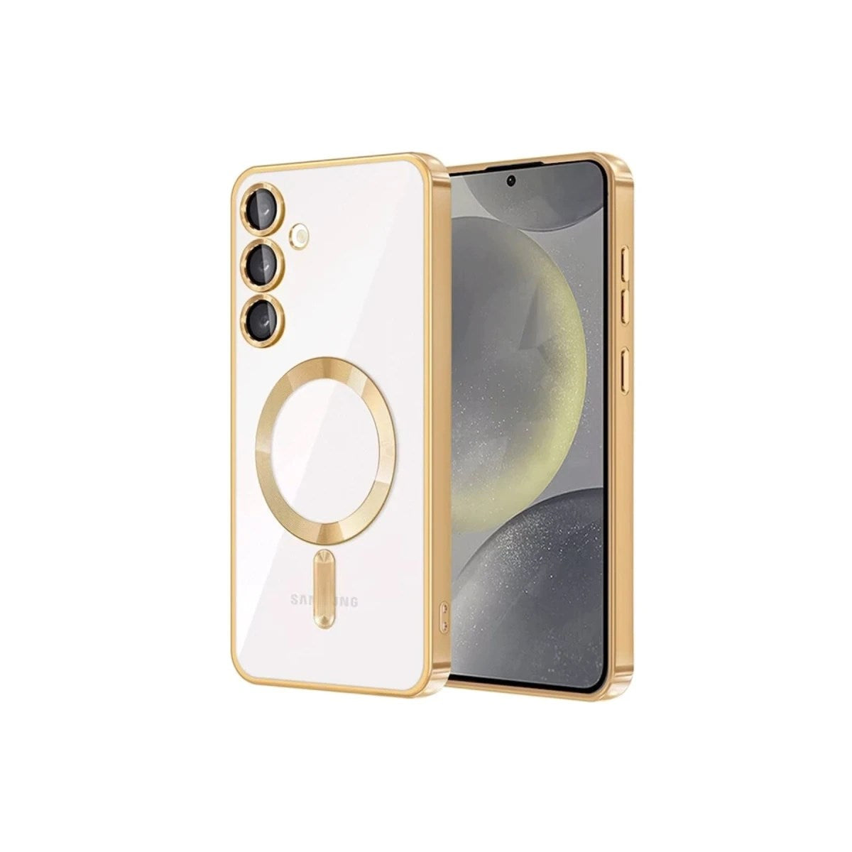 Mey İthalat® Samsung Galaxy S23 Kılıf Kross Magneticsafe Kapak - Gold