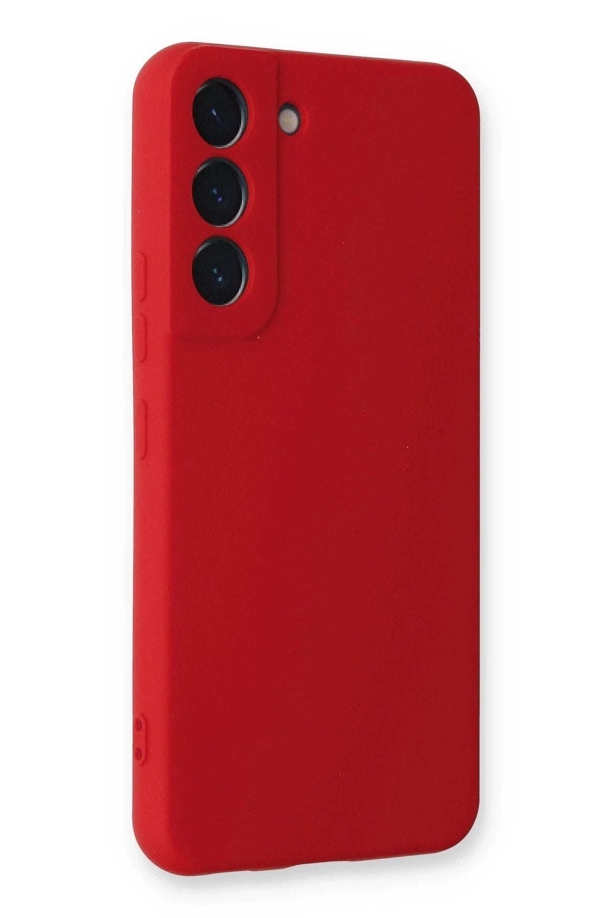 Mey İthalat® Samsung Galaxy S22 Plus Kılıf Nano içi Kadife Silikon - Kırmızı