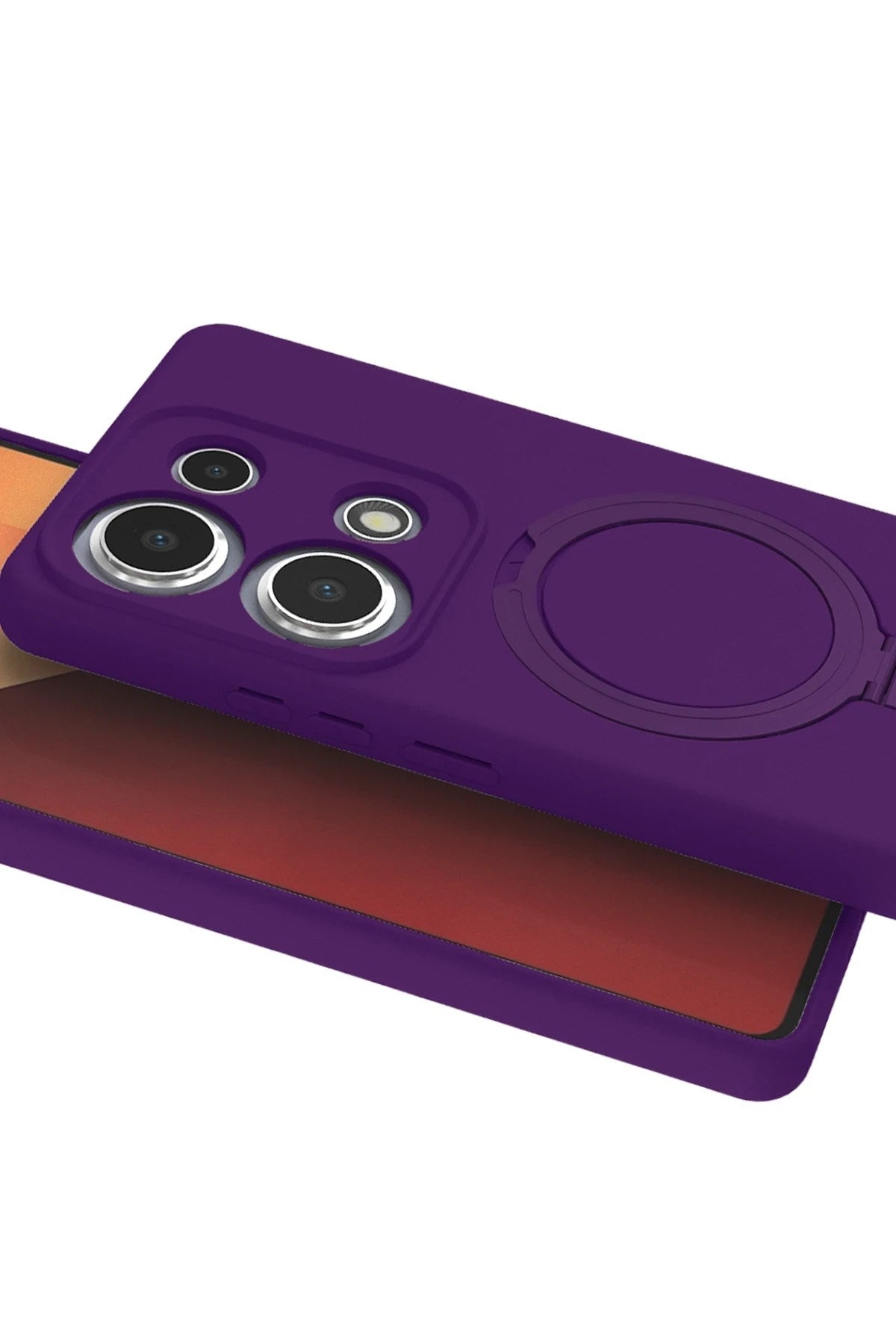 Mey İthalat® Redmi Note 13 Pro 4G Regal Magsafe Standlı Kapak - Derin Mor