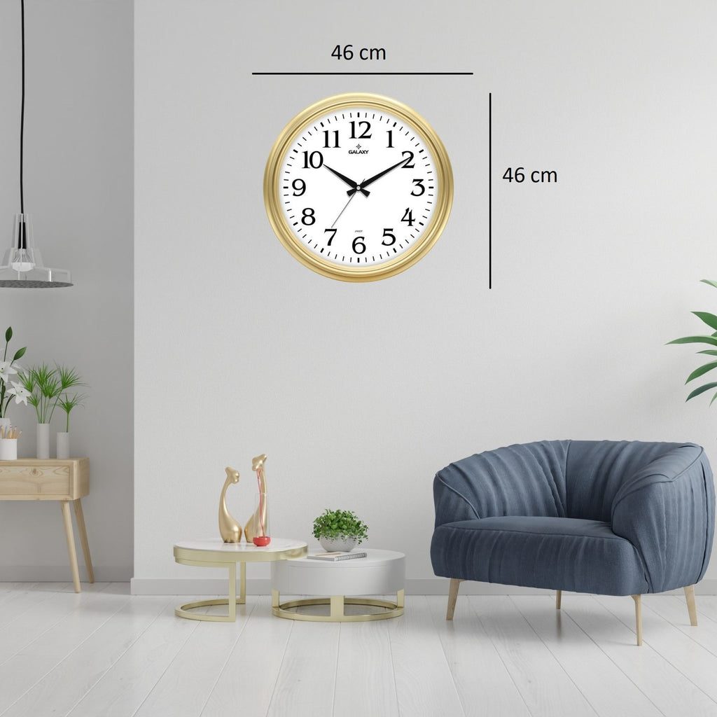 Gold 46 Cm Modern Duvar Saati