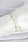 Mey İthalat® CM 14K Gold Renk Damla Topçuk Model Kadın Bileklik