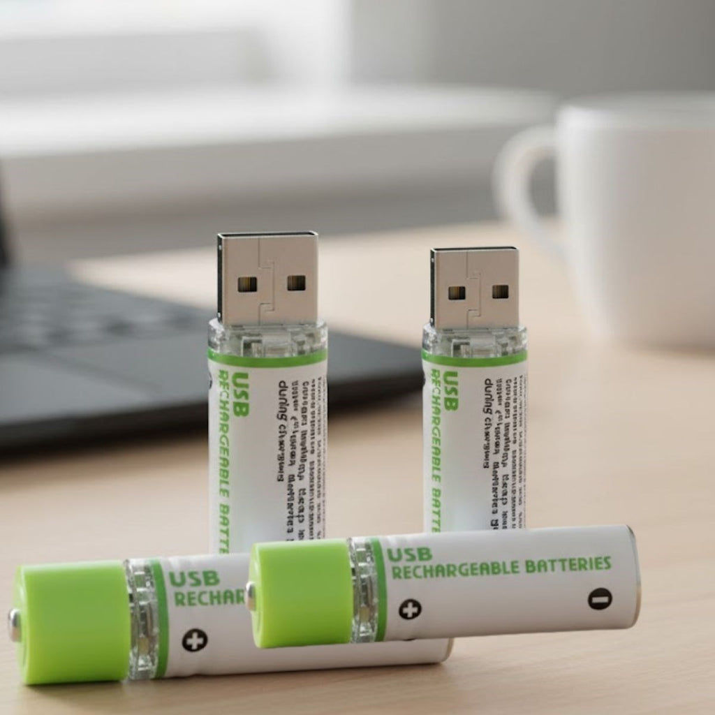 USB Şarjlı 1450mAh AA 1.2V Lityum Kalem Pil – 4'lü Set, Tekrar Şarj Edilebilir Uzun Ömürlü Dönüştürülebilir Batarya