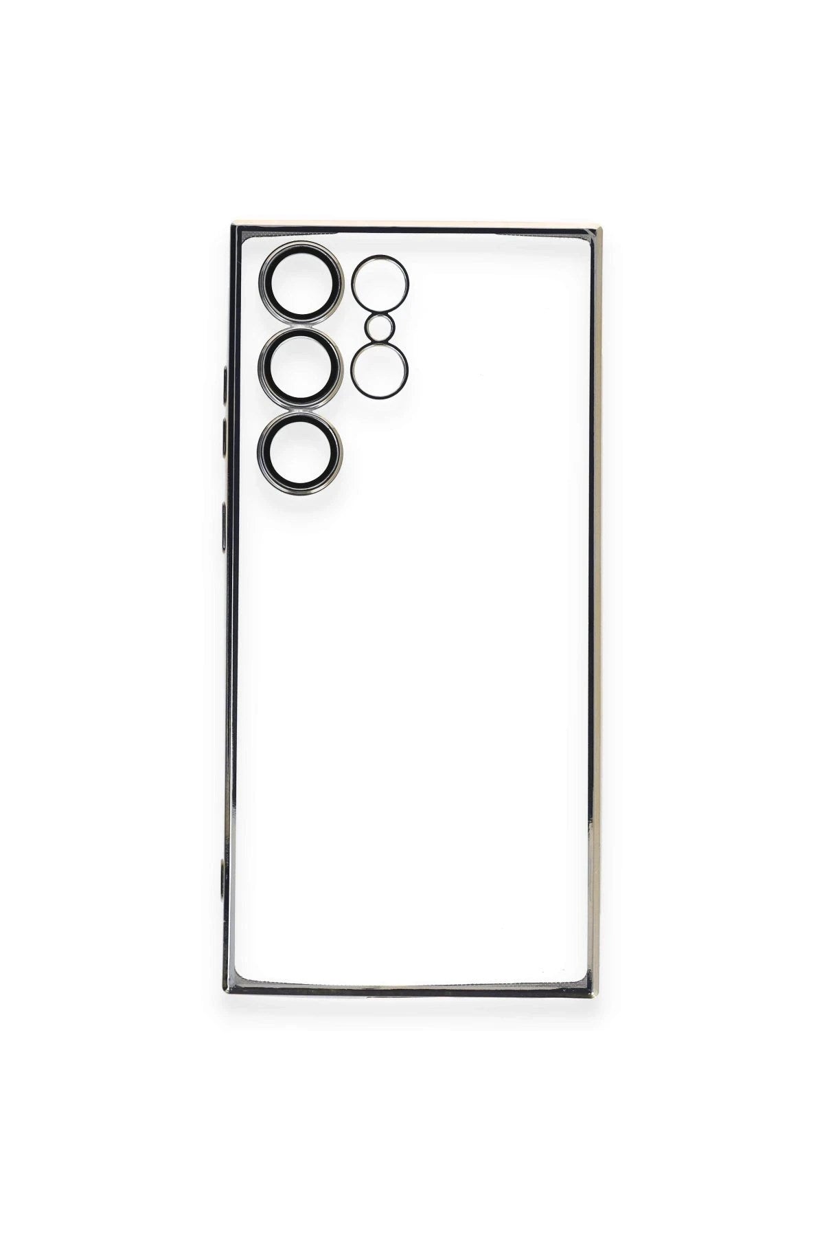 Mey İthalat® Samsung Galaxy S23 Ultra Kılıf Lensli Silikon - Gold