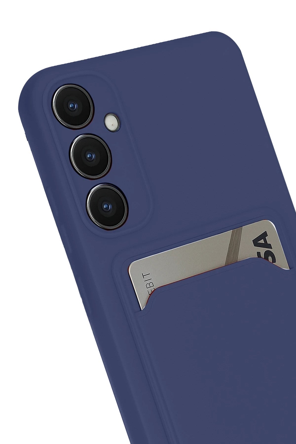 Mey İthalat® Samsung Galaxy S24 FE Kılıf Kelvin Kartvizitli Silikon - Lacivert