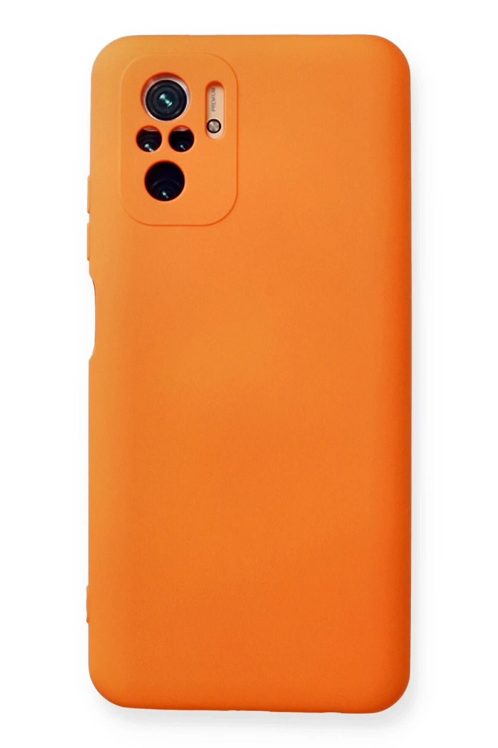 Mey İthalat® Redmi Note 10 Kılıf Nano içi Kadife Silikon - Turuncu