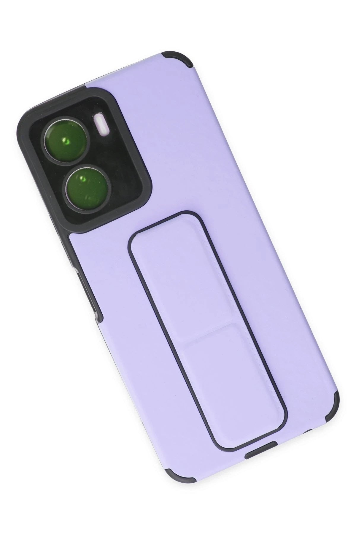 Mey İthalat® Vivo Y16 Kılıf Mega Standlı Silikon - Lila