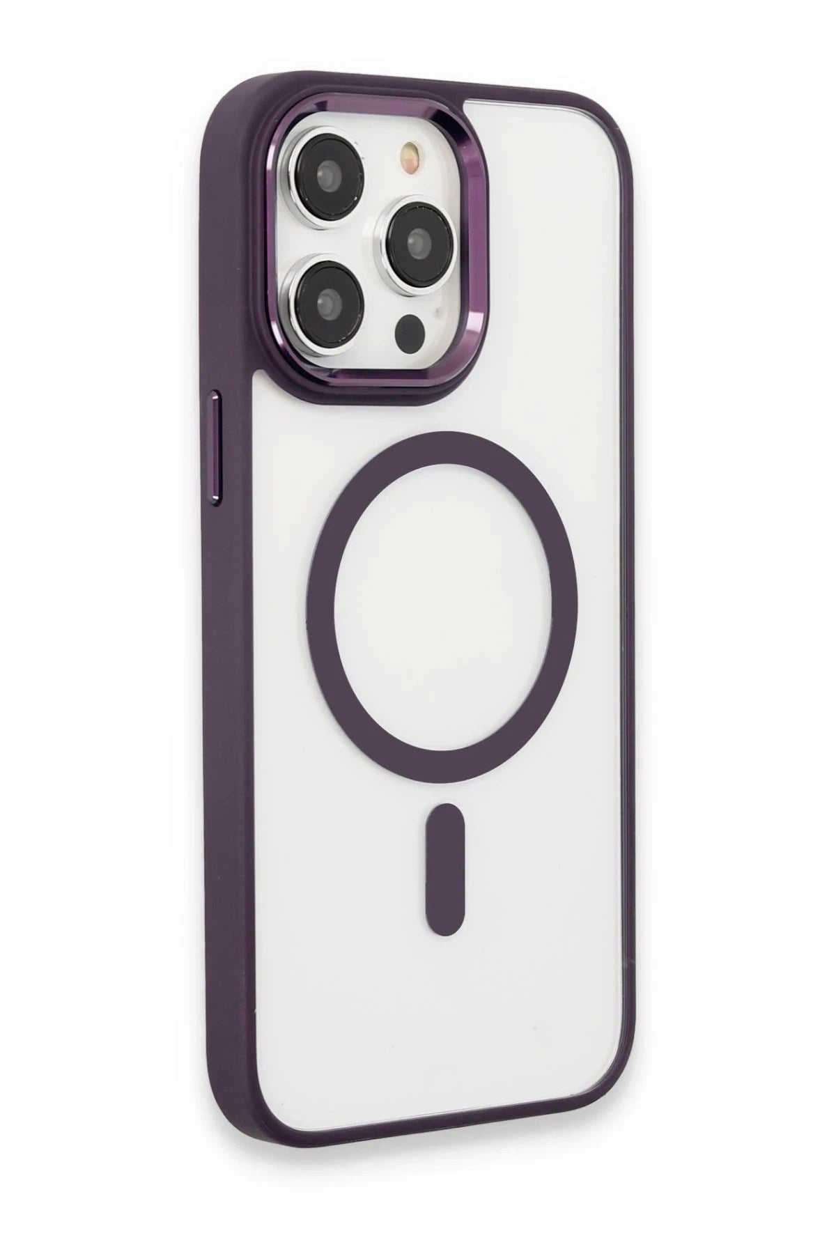 Mey İthalat® iPhone 15 Pro Max Kılıf Room Magneticsafe Silikon - Derin Mor