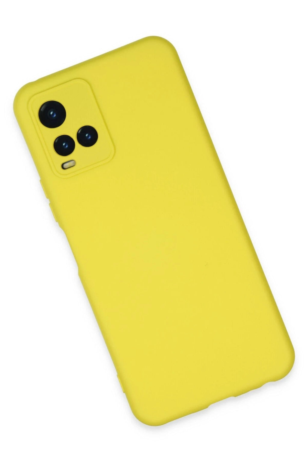 Mey İthalat® Vivo Y21S Kılıf Nano içi Kadife Silikon - Sarı