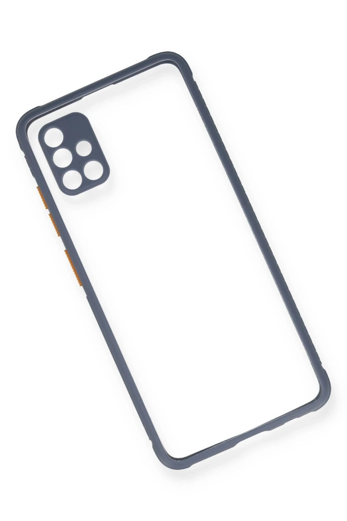 Mey İthalat® Samsung Galaxy A71 Kılıf Miami Şeffaf Silikon - Gri