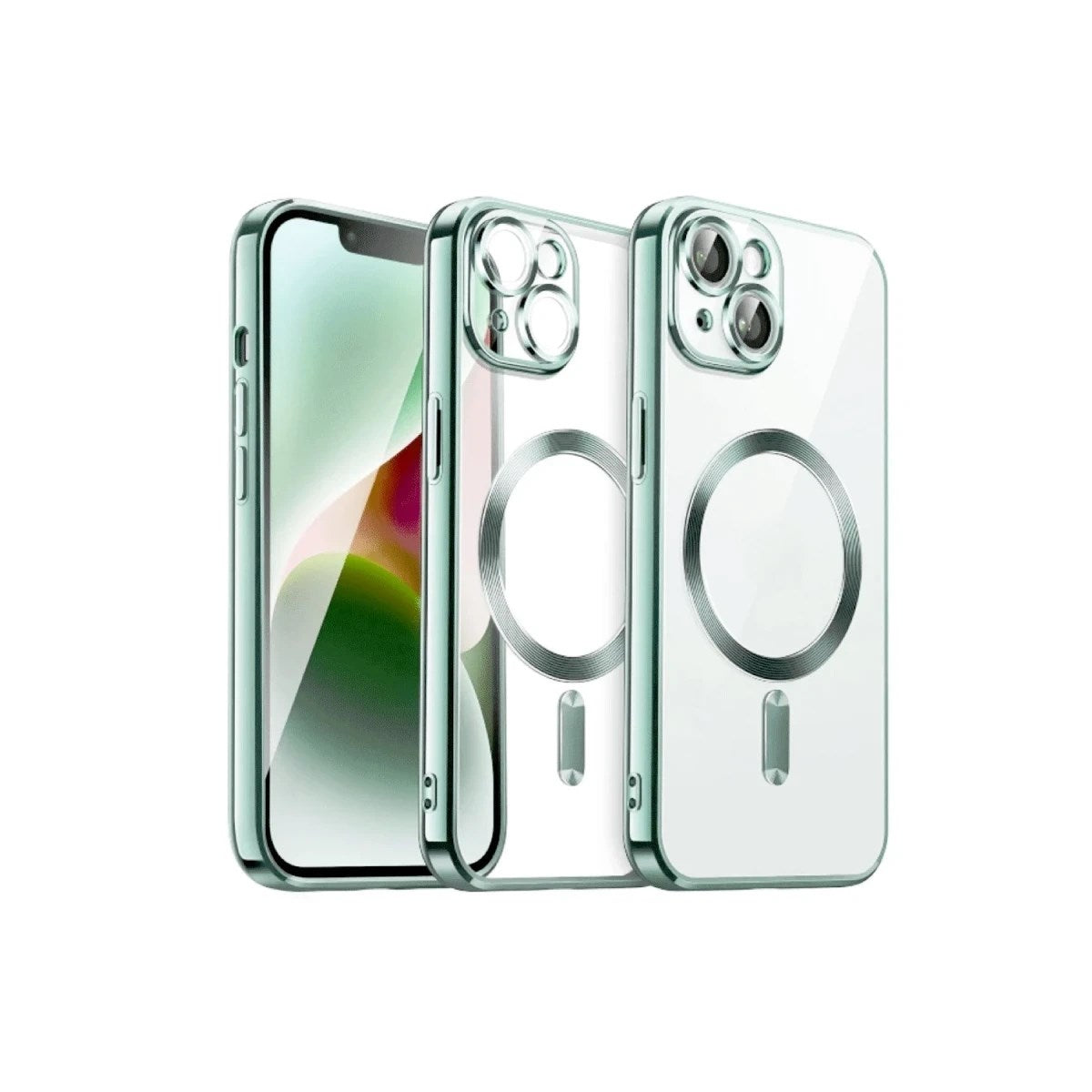 Mey İthalat® iPhone 13 Kılıf Kross Magneticsafe Kapak - Koyu Yeşil