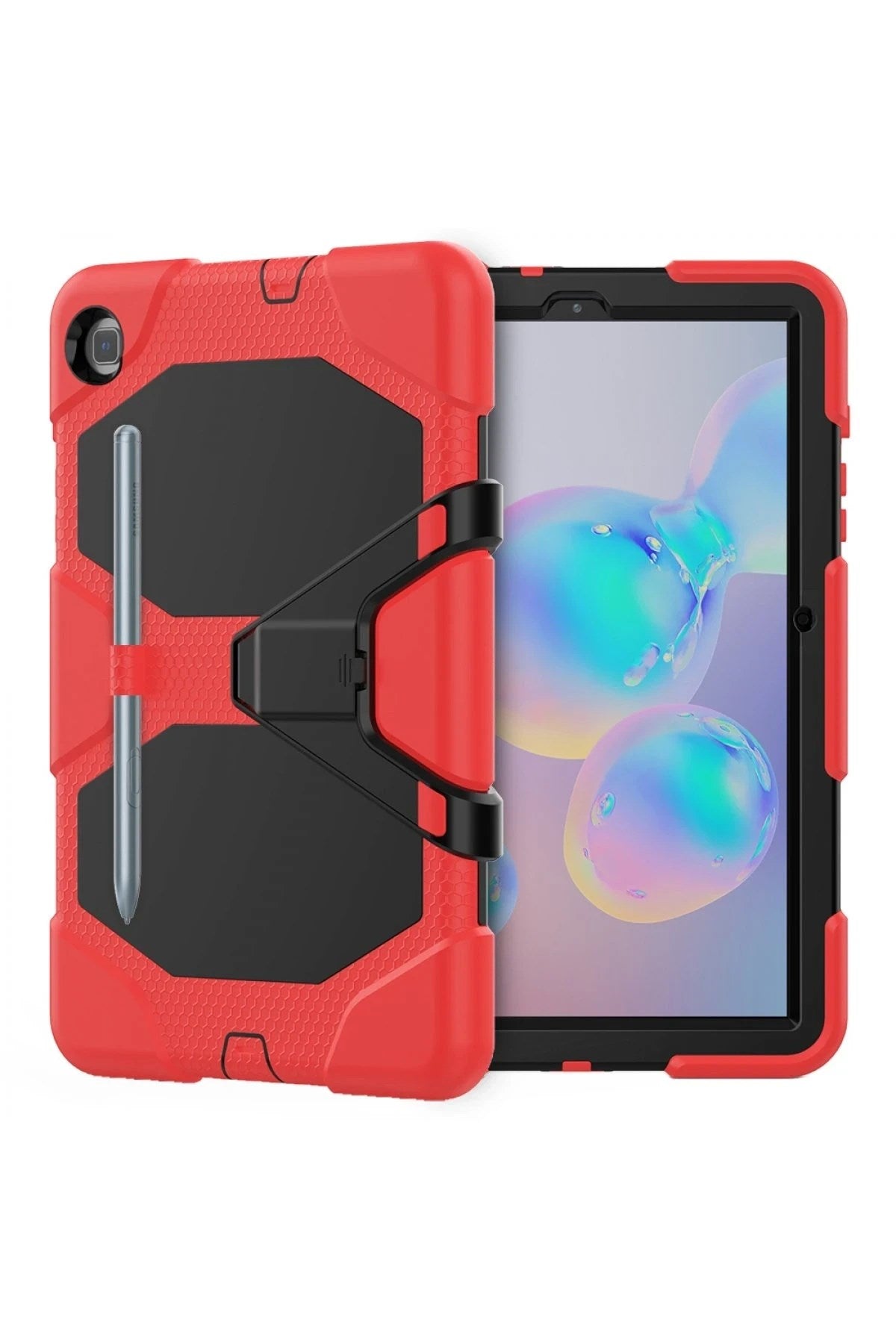 Mey İthalat® Samsung Galaxy T500 Tab A7 10.4 Kılıf Griffin Tablet Kapak - Kırmızı
