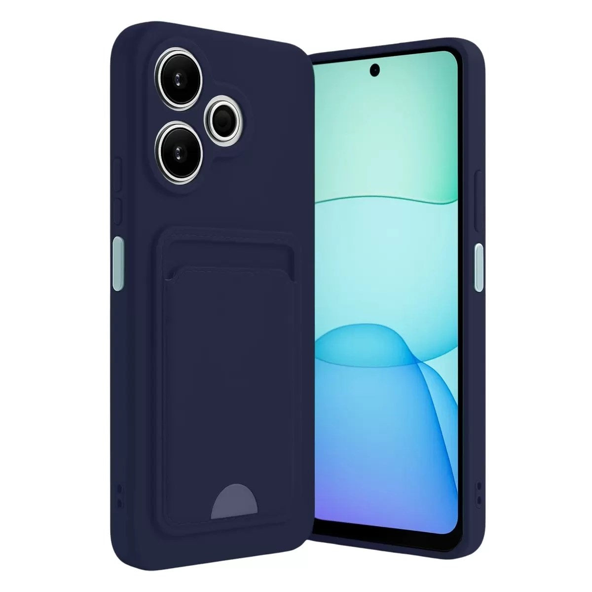Mey İthalat® Redmi 13 4G Kılıf Kelvin Kartvizitli Silikon - Lacivert