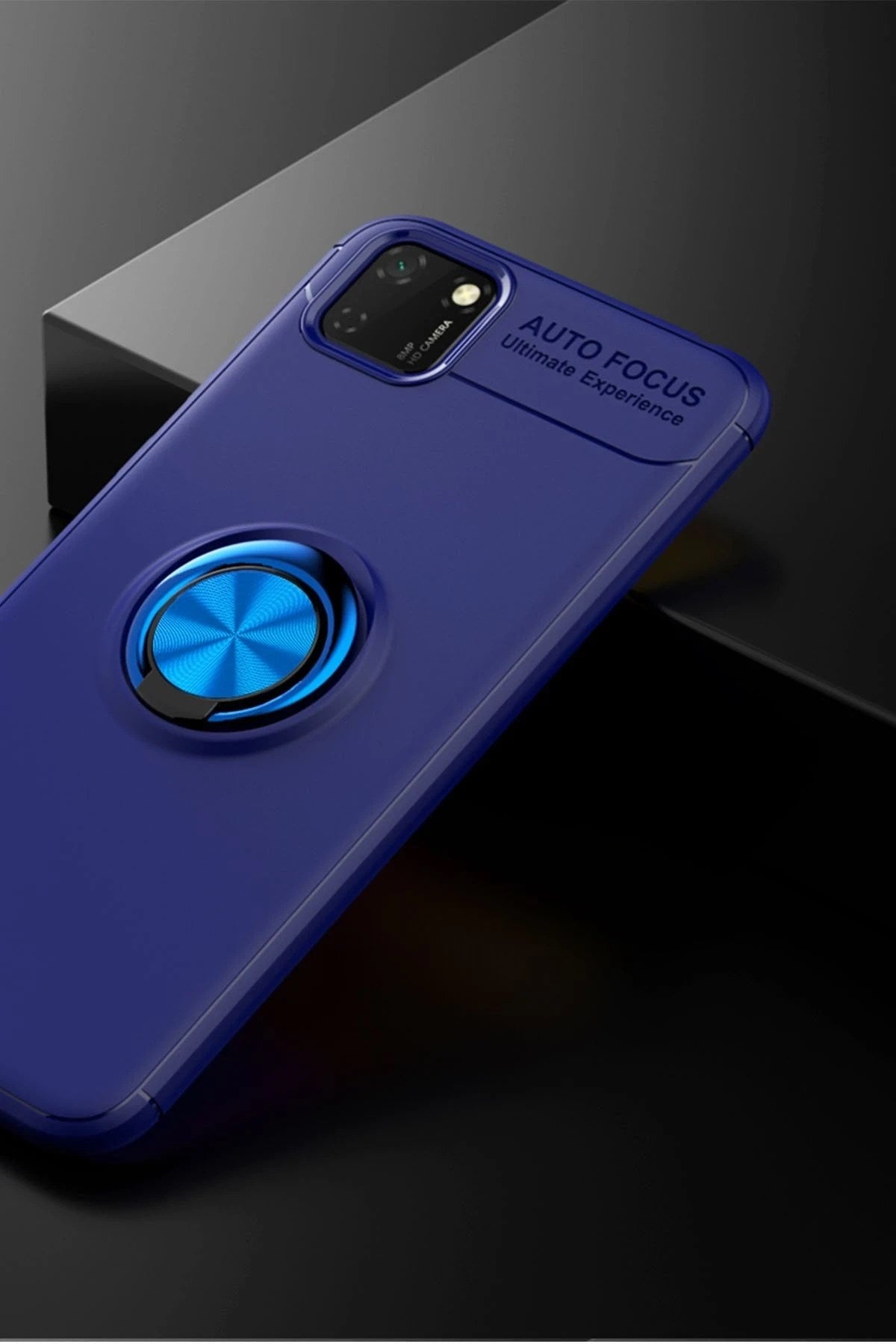 Mey İthalat® Huawei Y5P Kılıf Range Yüzüklü Silikon - Mavi
