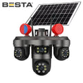 Solar 4G 3 MP + 3MP + 3MP 3 KAMERALI KABLOSUZ GÜVENLİK KAMERASI BS-55G