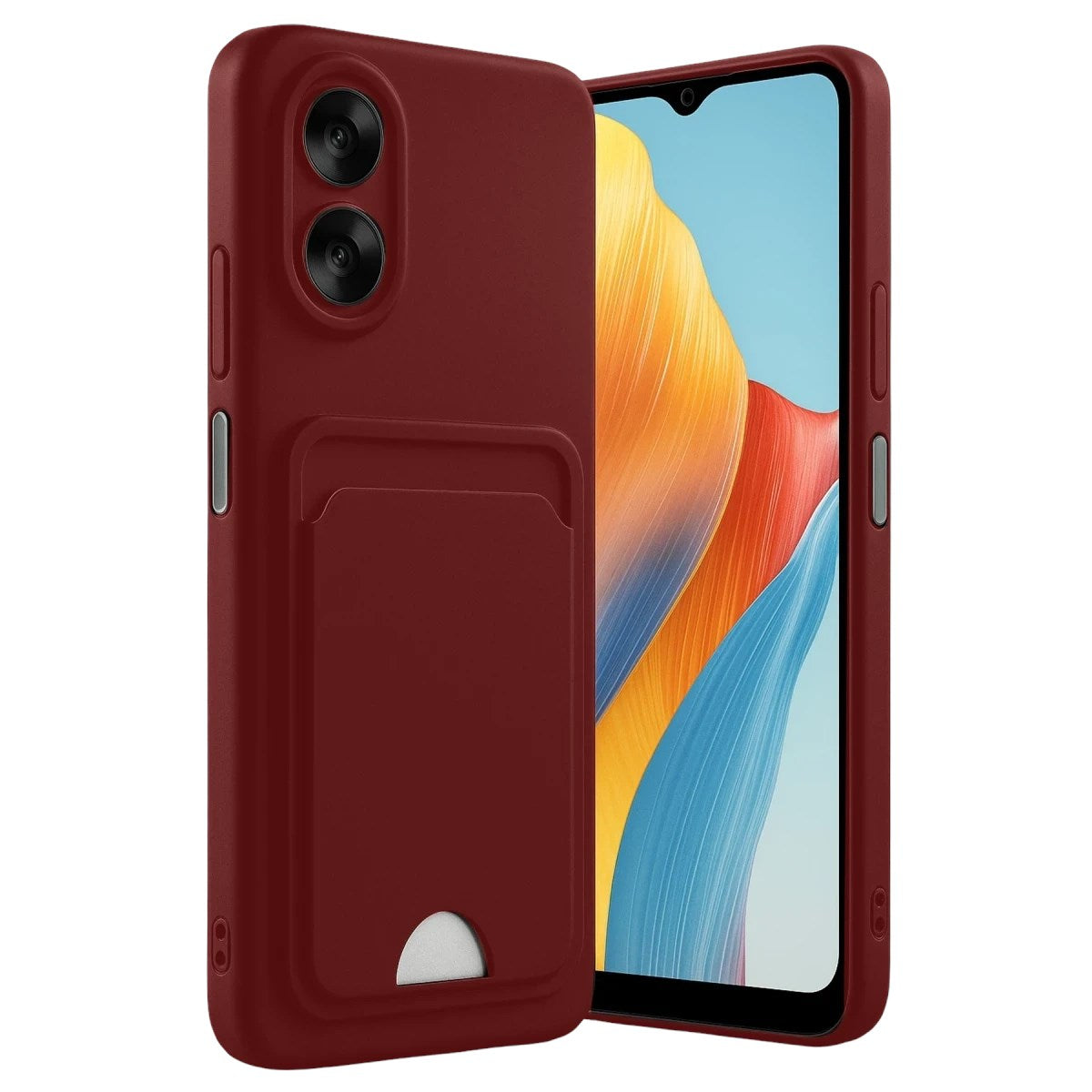 Mey İthalat® A38 Kılıf Kelvin Kartvizitli Silikon - Bordo