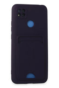 Mey İthalat® Redmi 9C Kılıf Kelvin Kartvizitli Silikon - Derin Mor