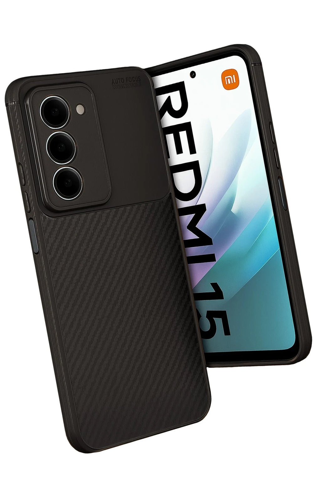 Mey İthalat® Redmi 15 4G Auto Focus Karbon Kapak - Siyah