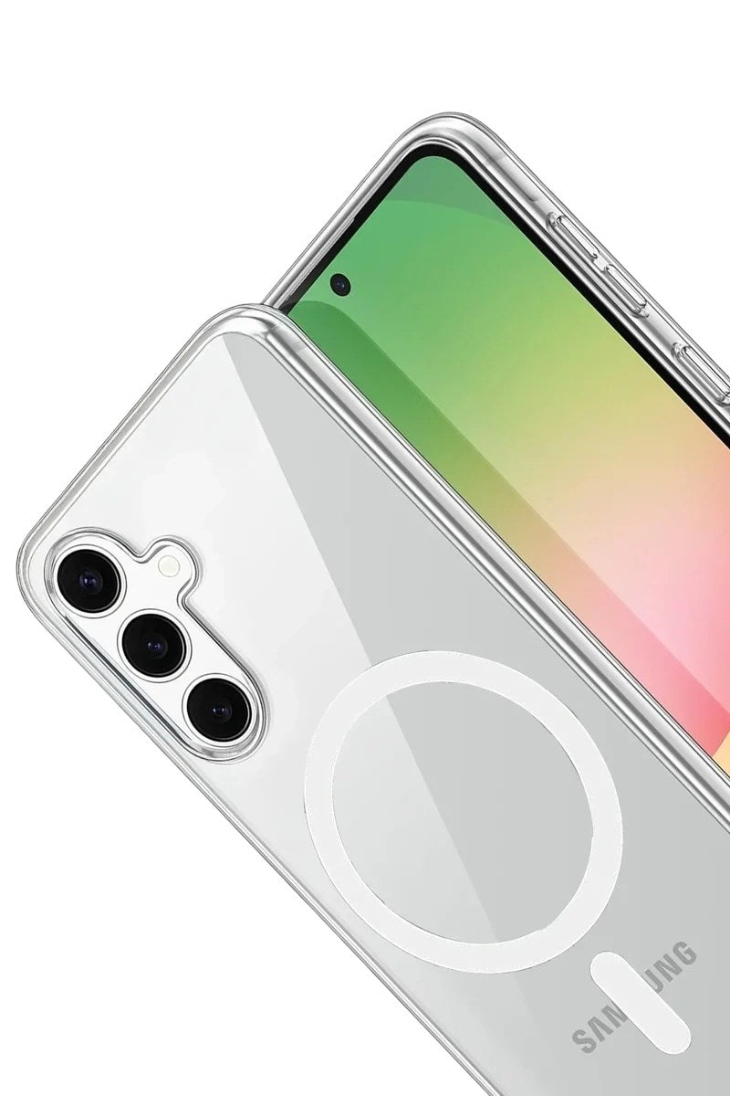 Mey İthalat® Samsung Galaxy A16 5G Combo Sert Şeffaf Magsafe Kapak - Şeffaf