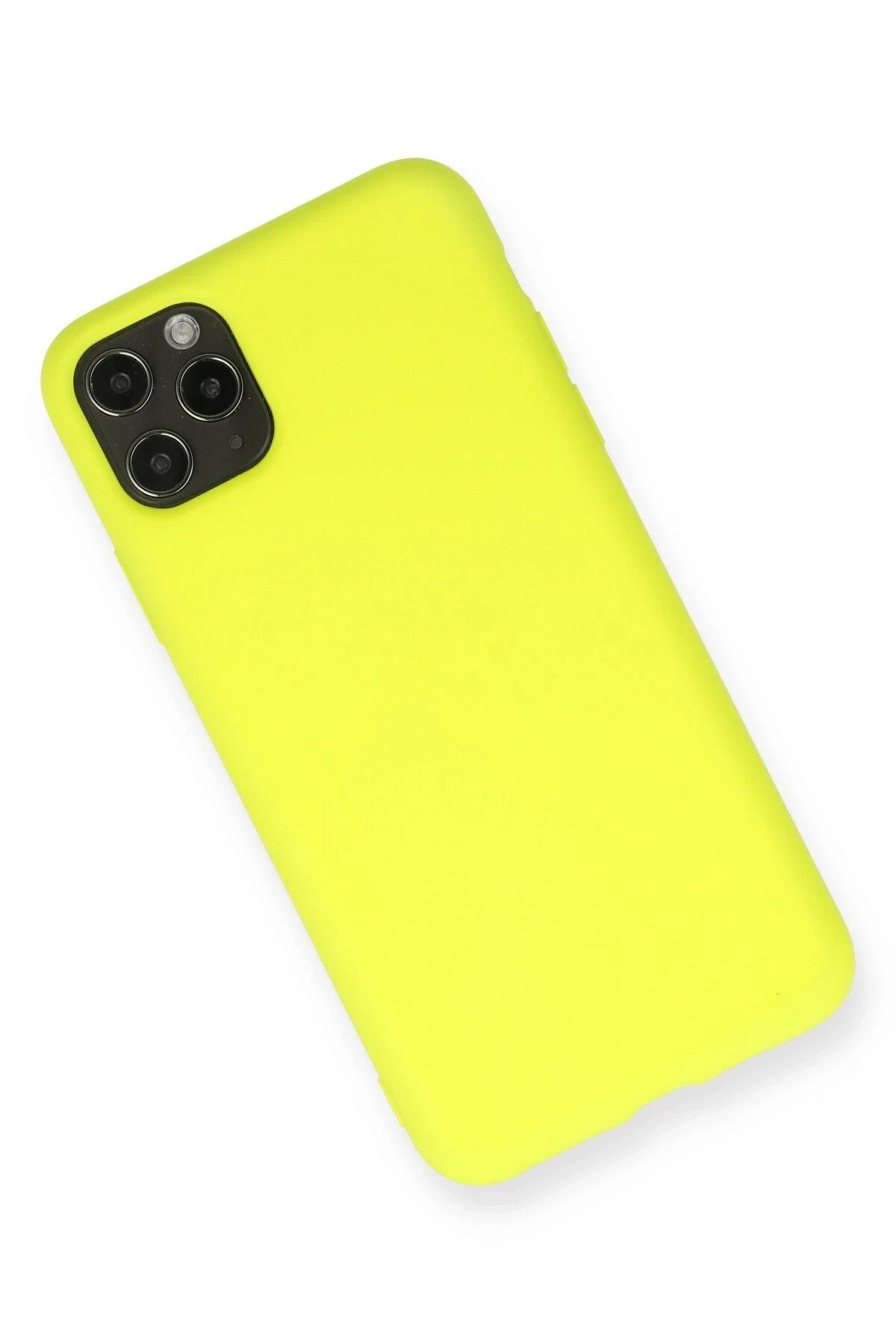 Mey İthalat® iPhone 11 Pro Max Kılıf Nano içi Kadife Silikon - Sarı